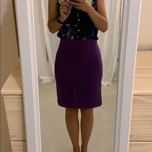 JCrew Purple Pencil Skirt 2